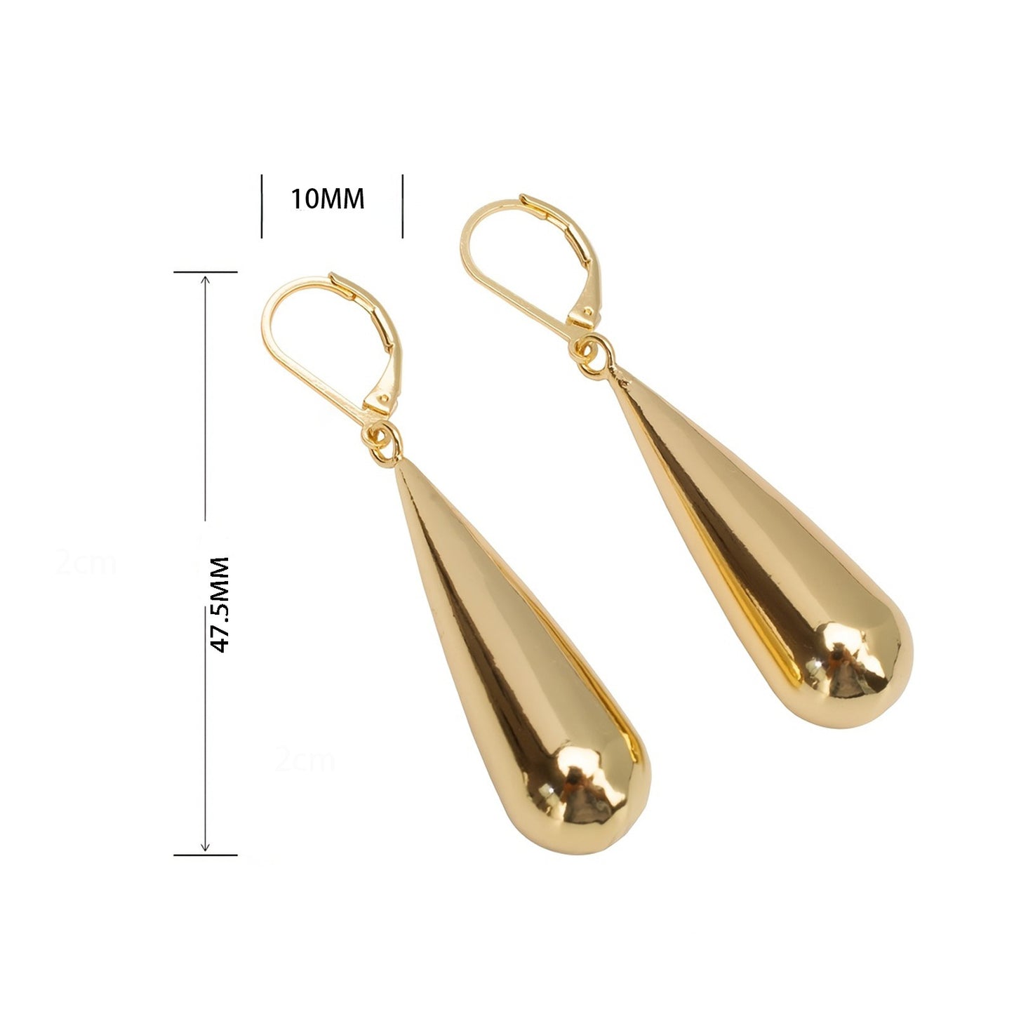A Pair Of Long Teardrop-shaped Earrings For Women