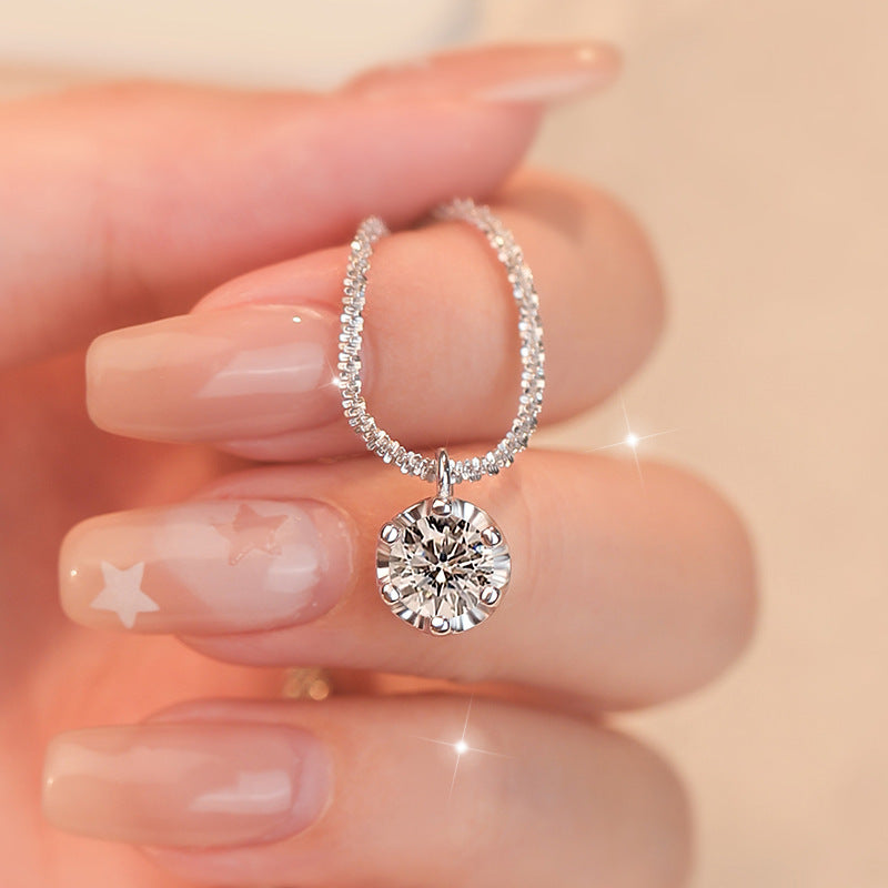 Women's Imitation Moissanite Diamond Necklace
