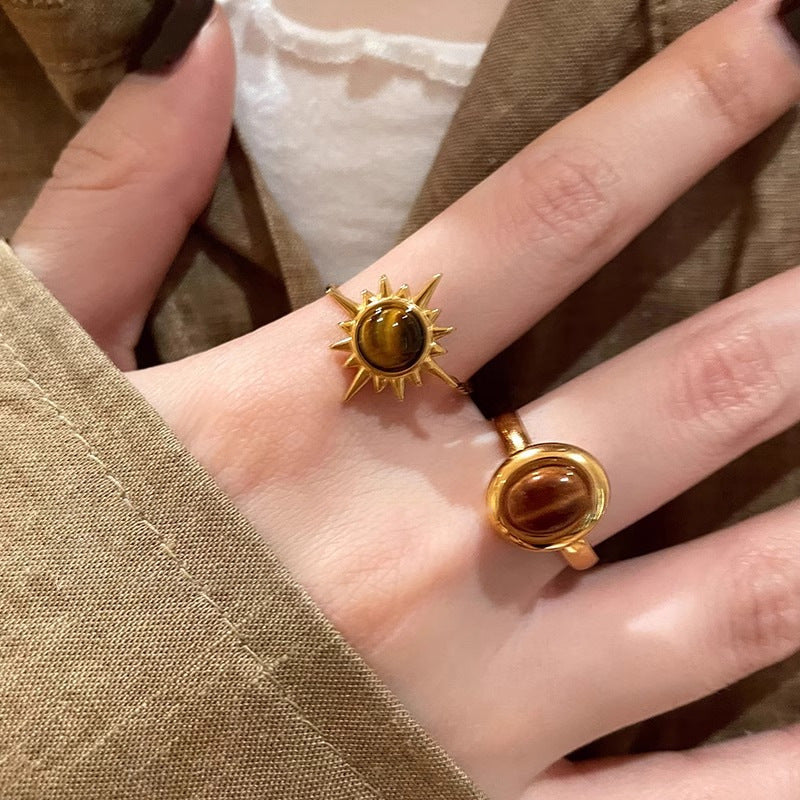 Gold Tigereye Ring For Women