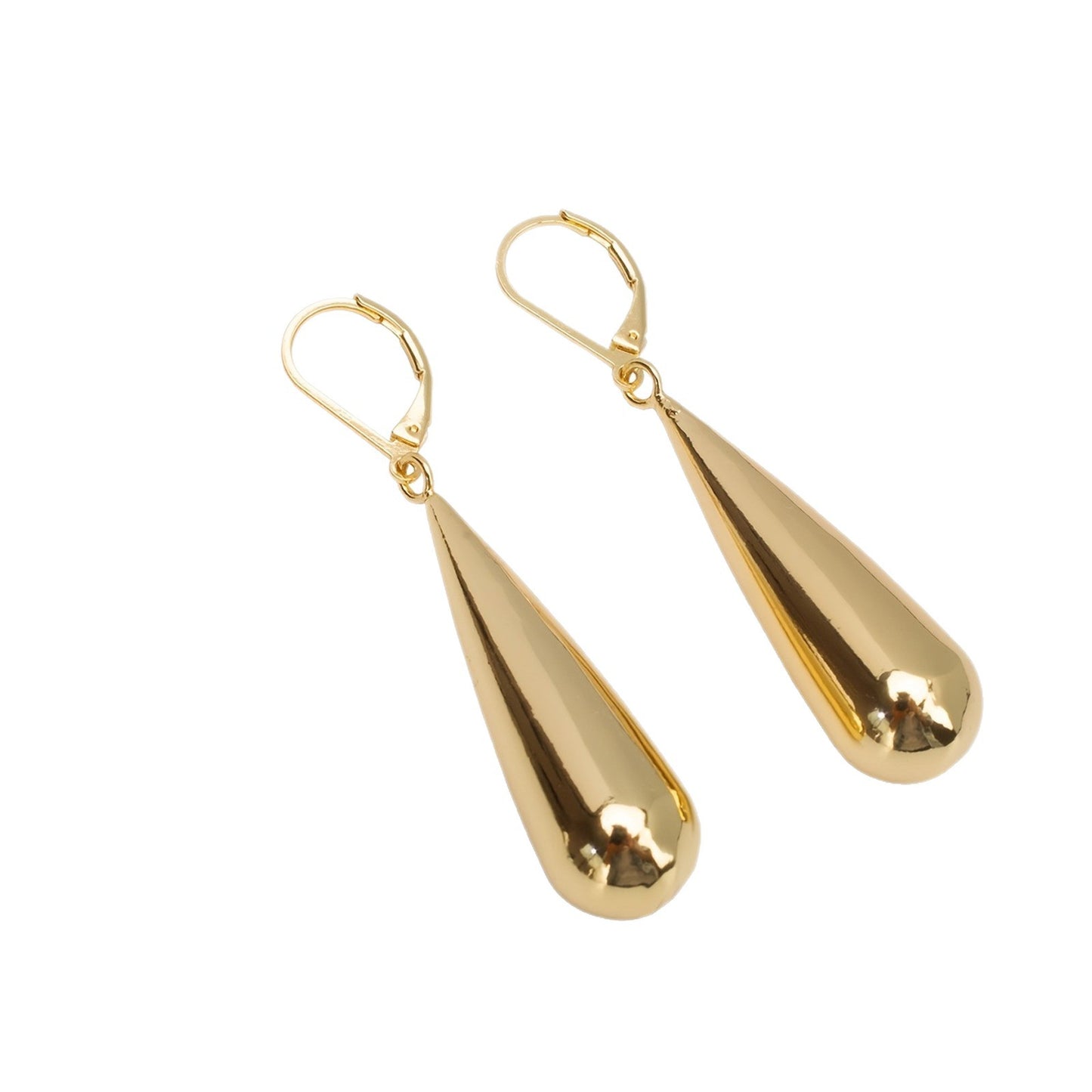 A Pair Of Long Teardrop-shaped Earrings For Women