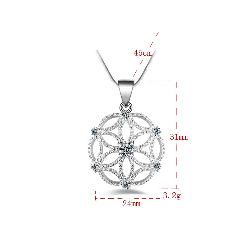 Full diamond love necklace