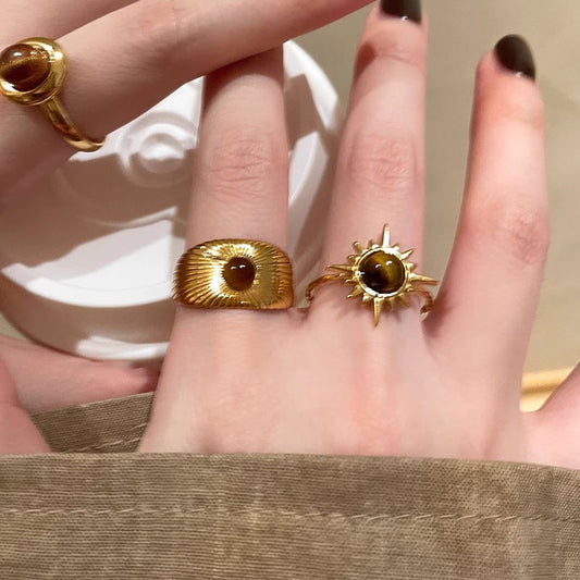 Gold Tigereye Ring For Women