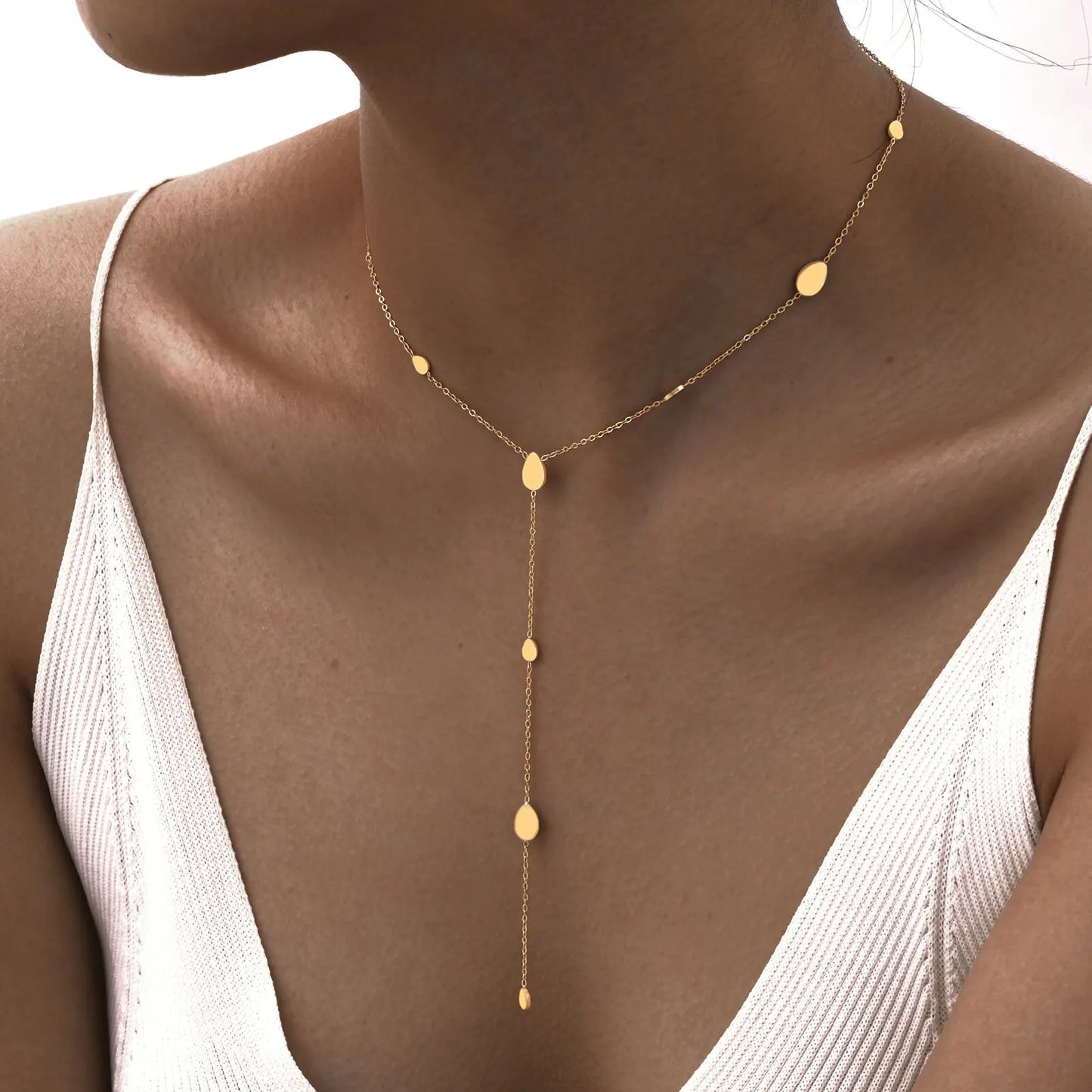 Collier Y Drop Gold