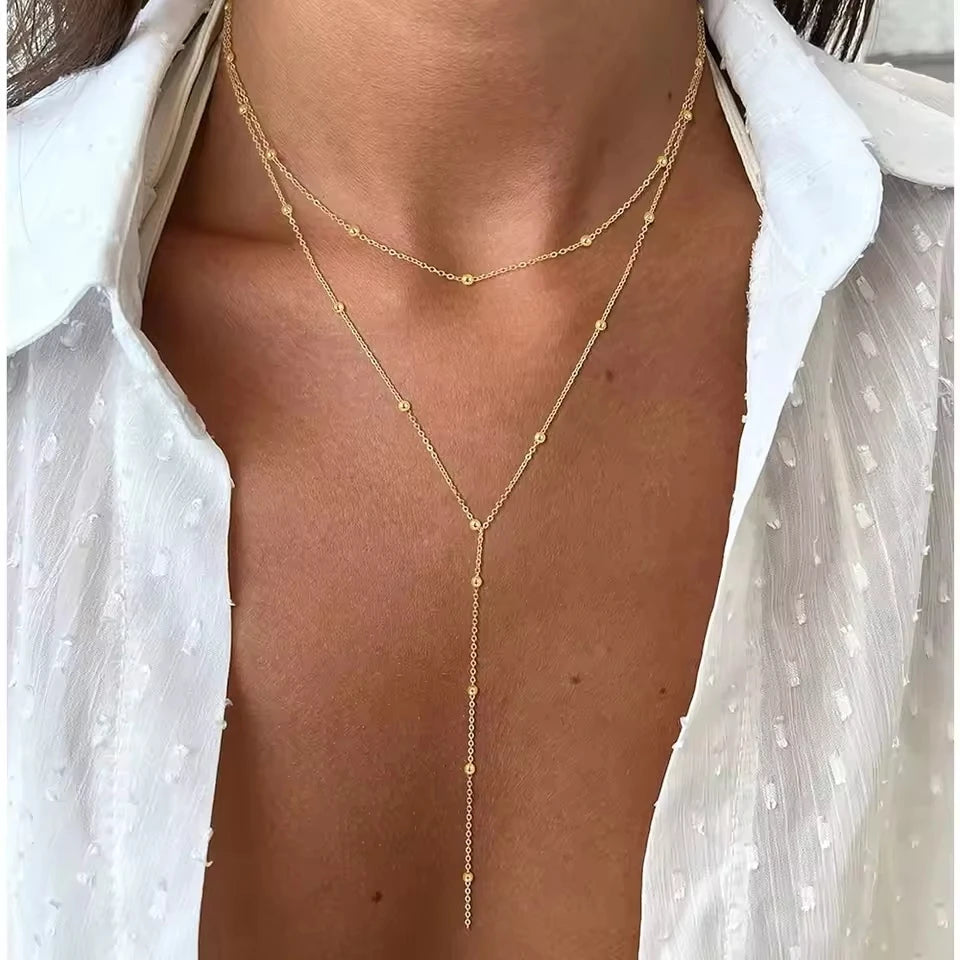 Collier Y Drop Gold
