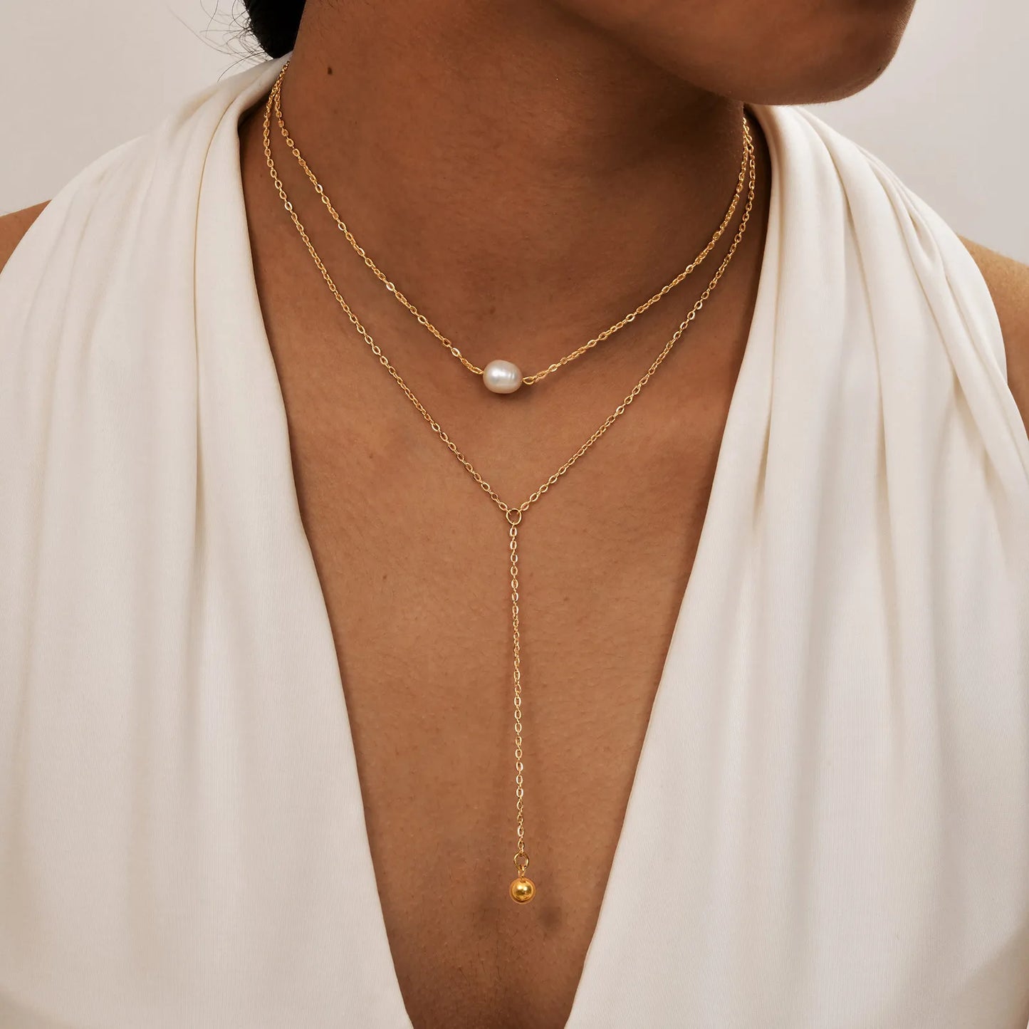 Collier Y Drop Gold
