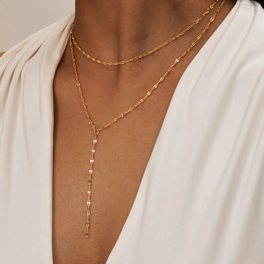 Collier Y Drop Gold