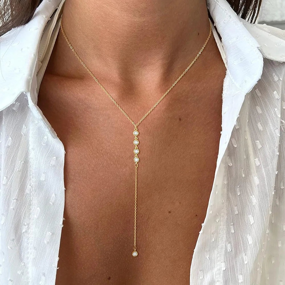 Collier Y Drop Gold