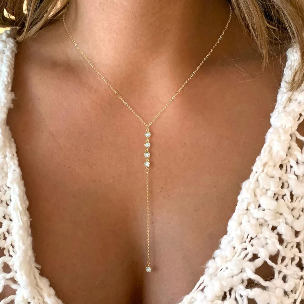 Collier Y Drop Gold