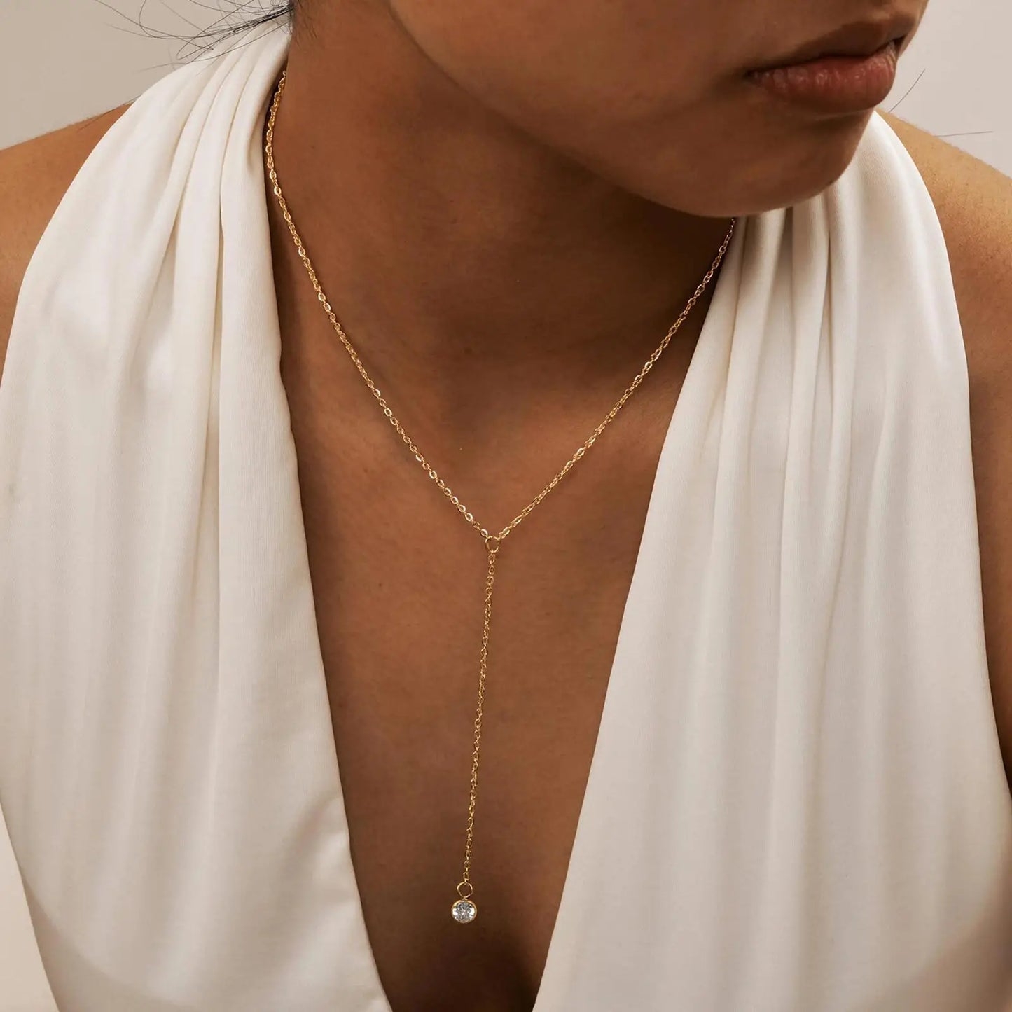 Collier Y Drop Gold