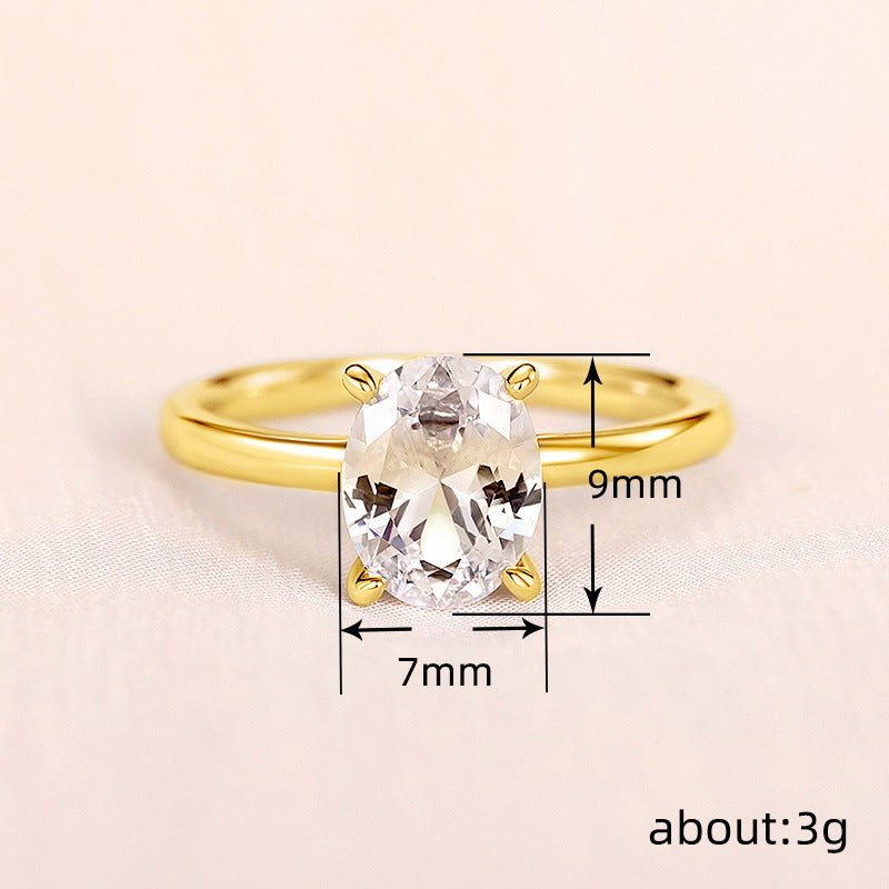 Oval Masonry Ring For Women