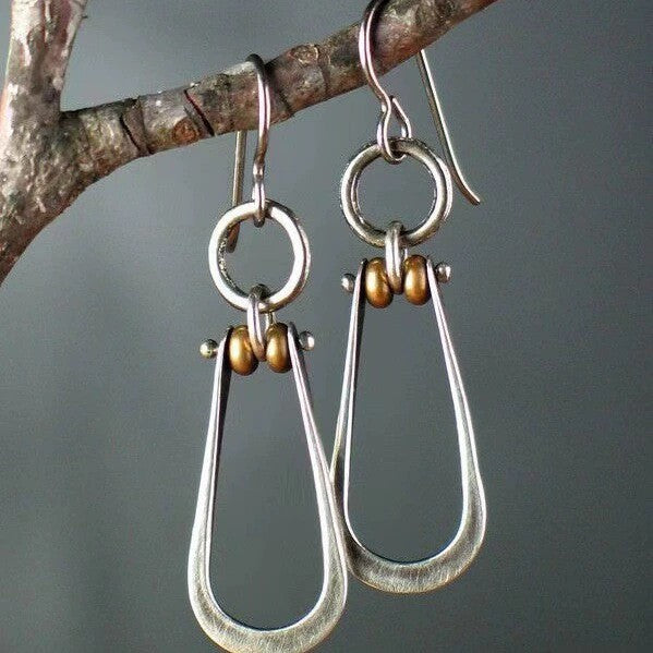 Round Teardrop Earrings