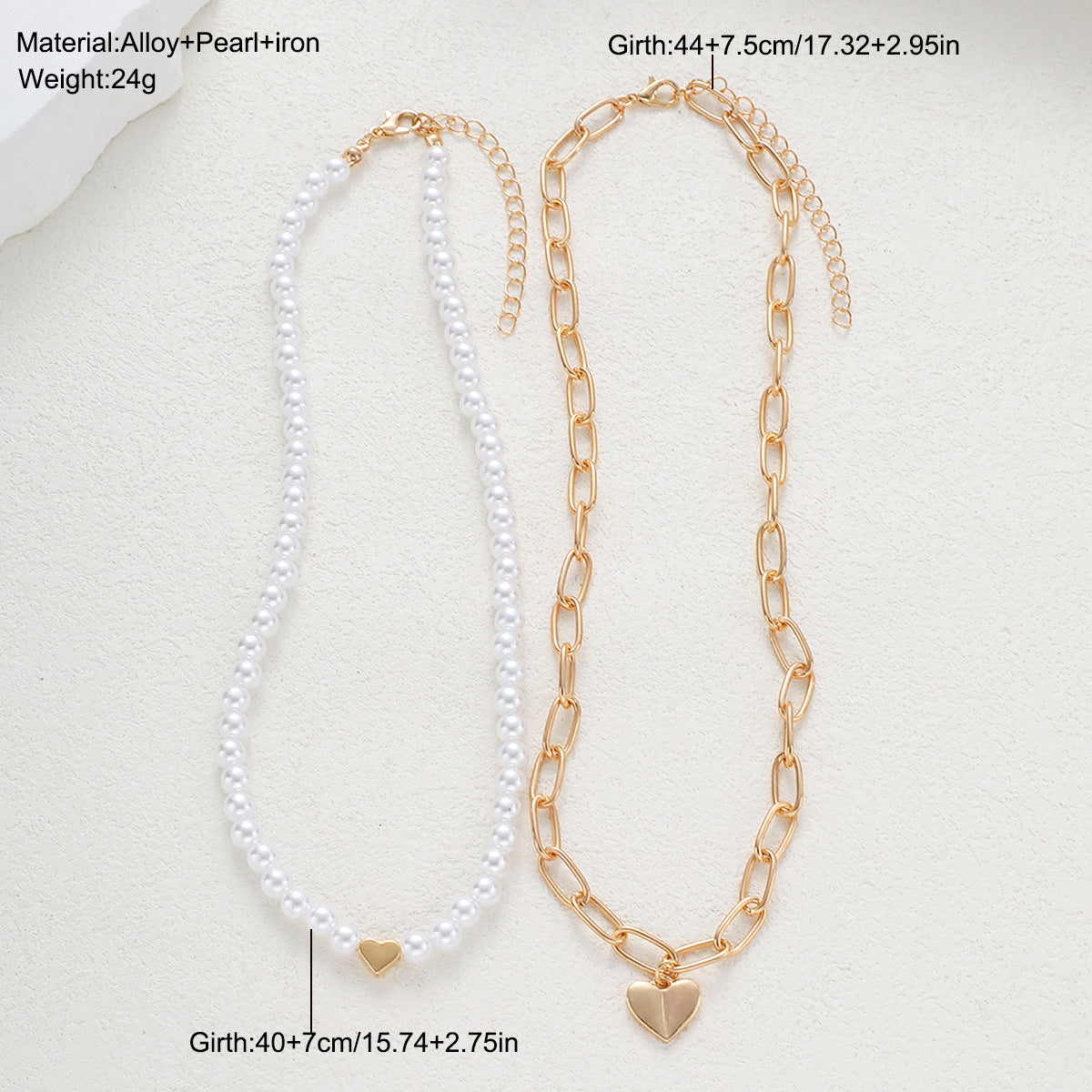 Light-luxury Geometric Beaded Layered Necklace