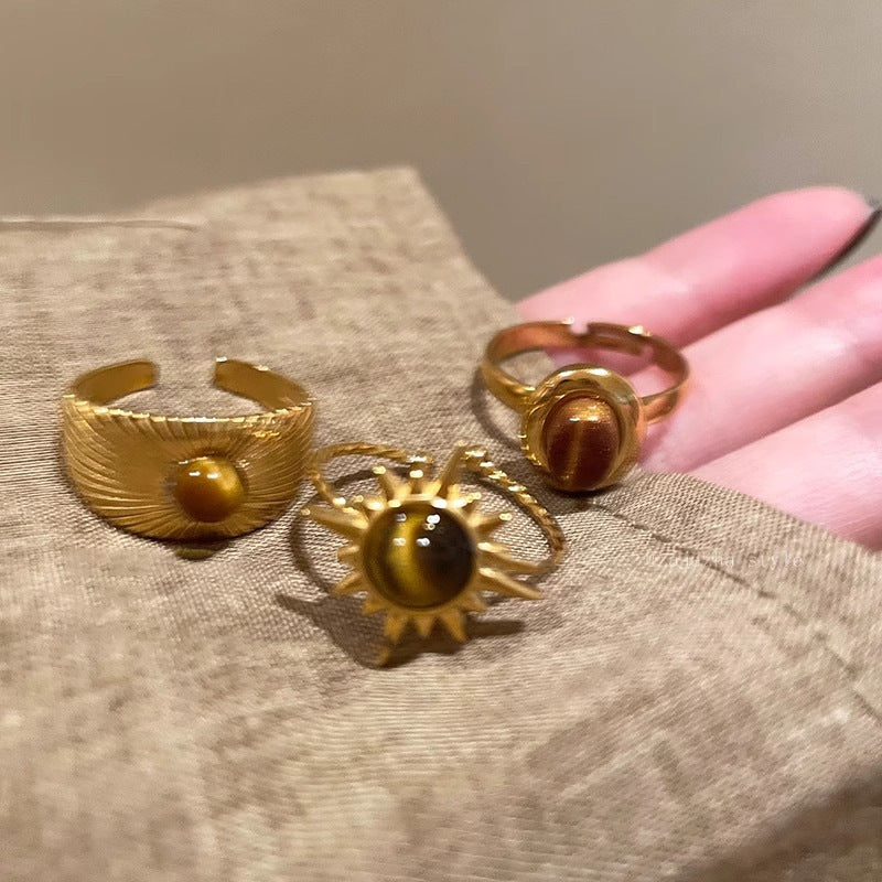 Gold Tigereye Ring For Women