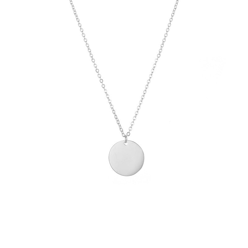 Gold Circular Double Layered Pendant Necklace