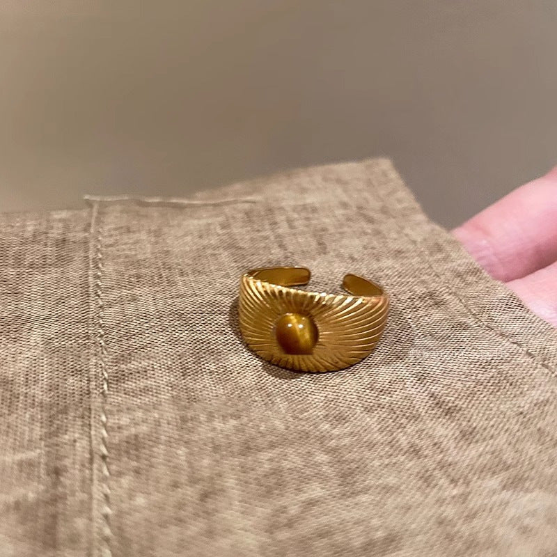 Gold Tigereye Ring For Women