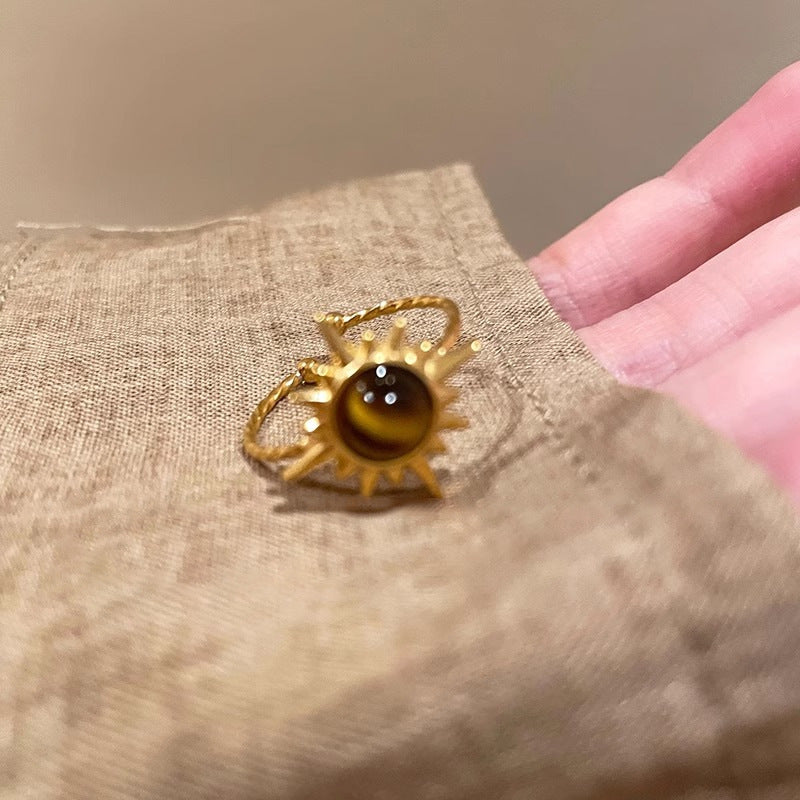 Gold Tigereye Ring For Women
