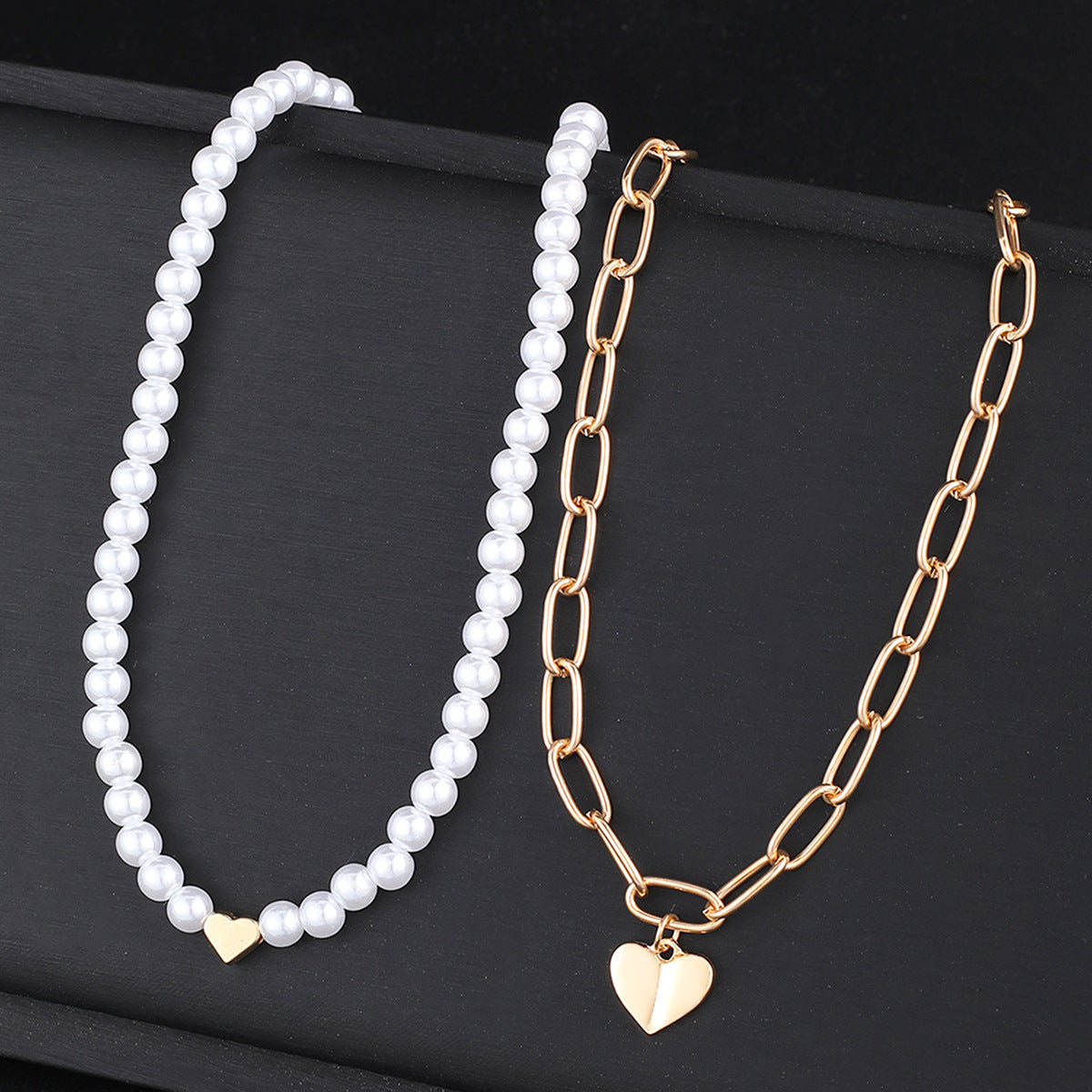 Light-luxury Geometric Beaded Layered Necklace